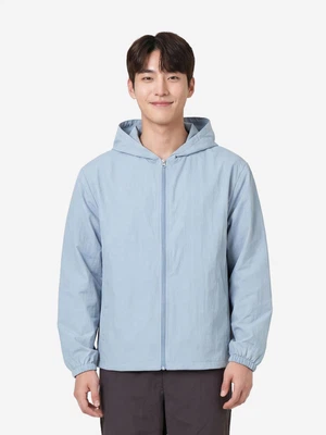 나일론 후드 집업 바람막이 L 블루