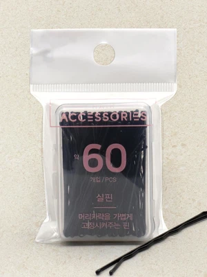 헤어 물결형 실핀 6cm 60P