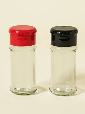 원형 유리 조미료 통 70 ml 2개입