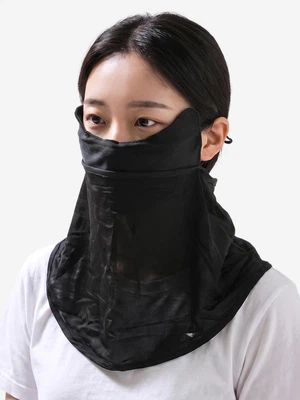고리 고정 쿨 스포츠 스카프 블랙