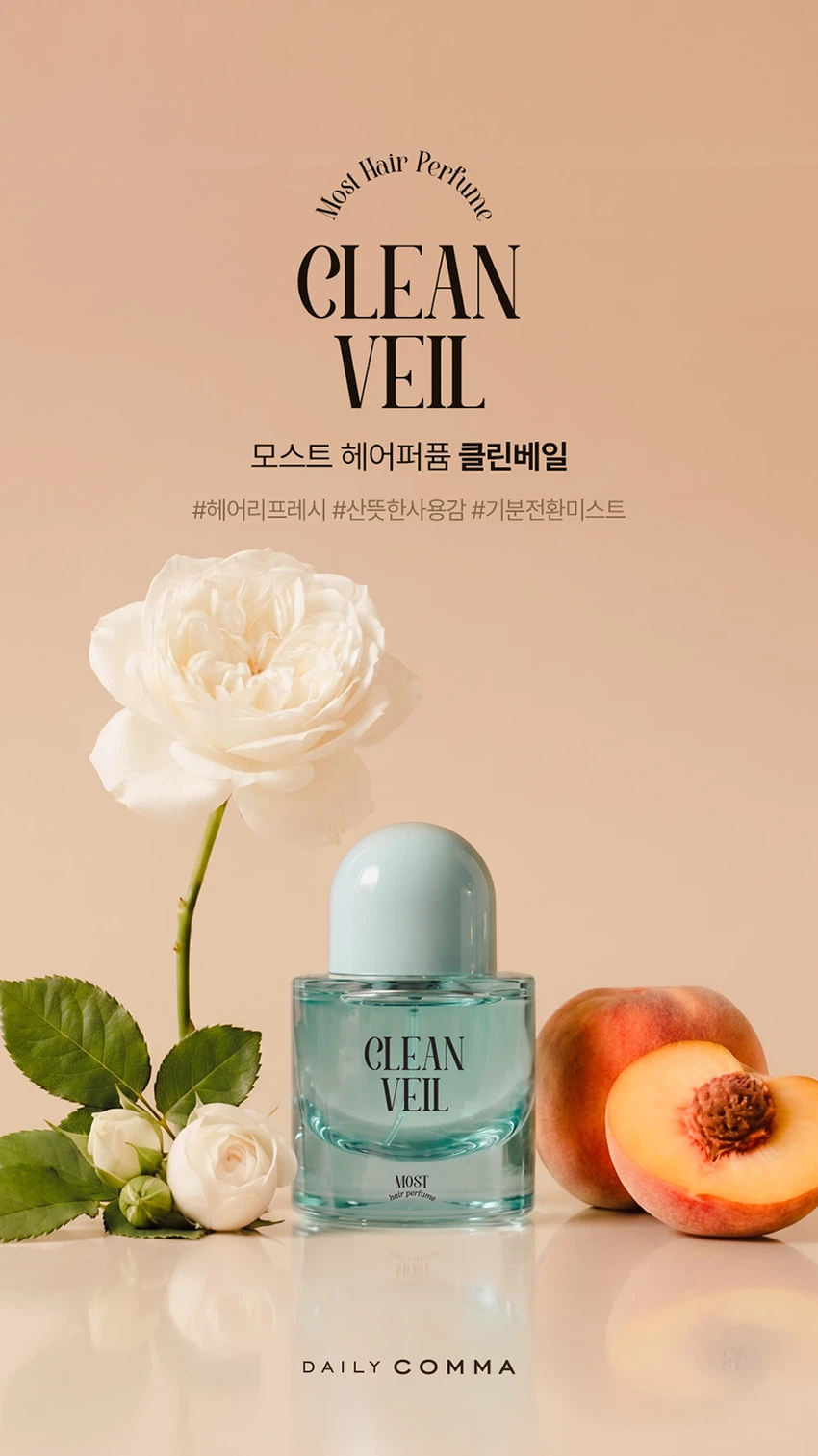 DAISO DAILY COMMA Most Hair Perfume Clean Veil 30ml