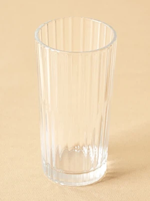 라인 양각 롱 유리컵 320 ml