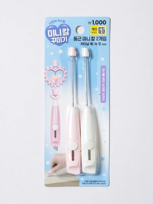 칼 꾸미기 커터칼 9 mm 2개입 화이트＆핑크