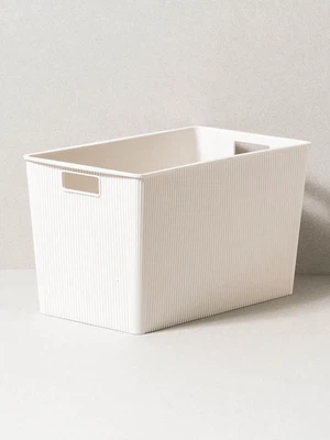 모던 템바보드 바구니 20 X 34 X 20 cm 아이보리