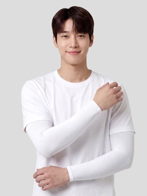 [UV 최대 99% 차단] 자외선 토시 남성 화이트