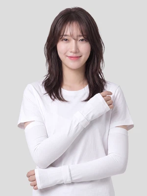 [UV 최대 99% 차단] 자외선 손등 커버 토시 화이트