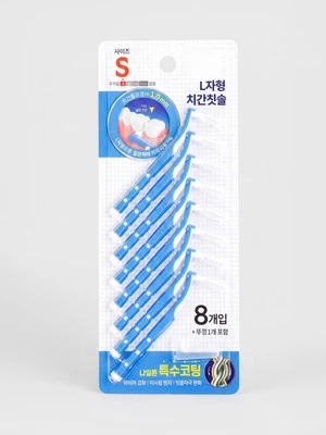 투톤 치간칫솔 L자형 S (1.0mm) 8개입