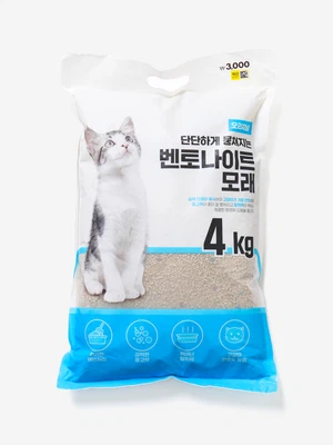 [펫] 고양이 벤토나이트 모래 4 kg 오리지널 (100g당 75원)