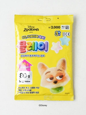 디즈니 주토피아 클레이 나라 80 g 노랑