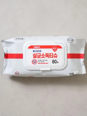 메디와이퍼 소독 티슈 80매 캡형