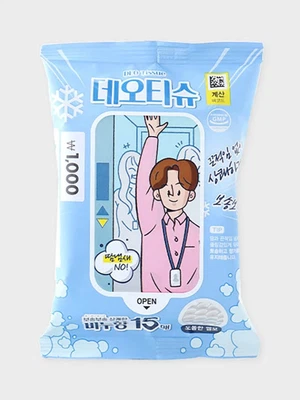 쿨링 퍼퓸 데오 티슈 15매 비누향
