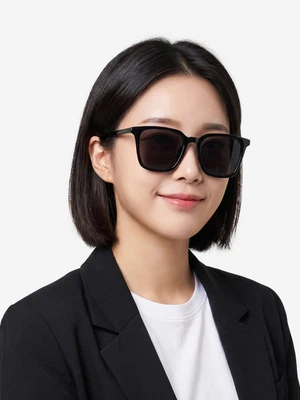 [UV 최대 99% 차단] 사각 뿔테 선글라스 블랙