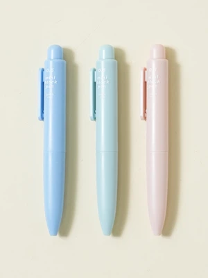 미니문구 노크식 볼펜 블랙 0.5 mm 3개입