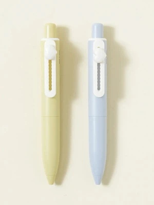 미니문구 하트 장식 젤펜 블랙 0.5 mm 2개입