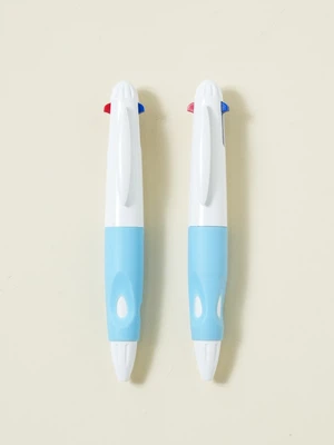 미니문구 3색 볼펜 흑청적 0.7 mm 2개입