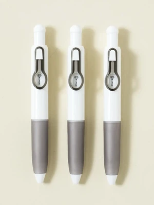 미니문구 노크식 그립 젤펜 블랙 0.5 mm 3개입