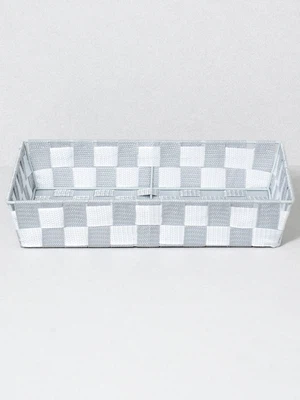 사각 낮은형 우븐 바구니 33.5 X 25.5 X 6 cm