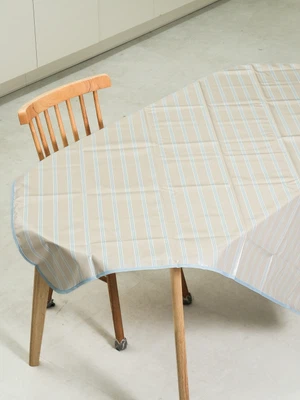 방수 패턴 테이블 보 140 X 140 cm 베이지