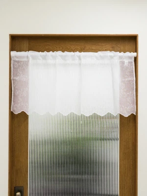 화이트 카페 커튼 105 X 45 cm 줄기