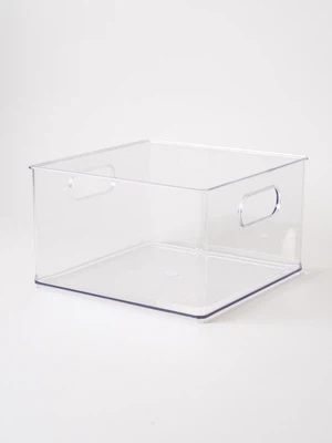 바구니 투명 수납함 중형 25.4 X 25.4 X 15.2 cm