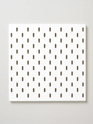 타원홀 타공판 화이트 28 X 28 cm