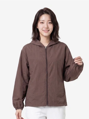 나일론후드집업바람막이 L 브라운