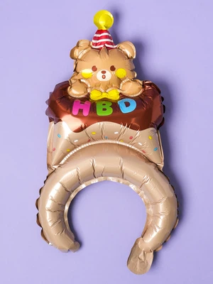 생일 축하 풍선 머리띠 6개입