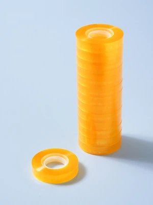 노랑 투명 테이프 리필 12 mm X 33 m 14개입