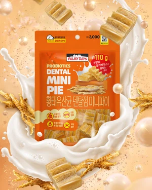 [펫] 파미데이즈 황태 유산균 덴탈껌 미니파이 110 g