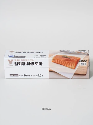 디즈니 일회용 도마 24 cm X 7.5 m