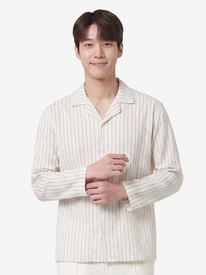 [공용] 소프트 스판 사계절 파자마 상의 M 아이보리
