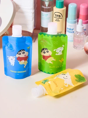 짱구 여행용 슬림 파우치 용기 세트 50ml 3개입