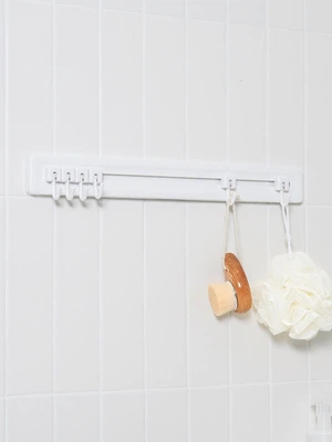 욕실 접착식 후크 걸이 6구 40 cm