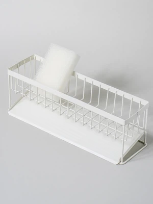 다용도 주방 수납 받침 화이트 30 X 9 X 10.5 cm