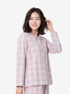 면 혼방 파자마 상의 M 핑크