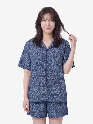 레이온 리오셀 반바지 파자마 L 네이비