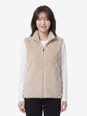 플러피 조끼 플리스 집업 L 베이지