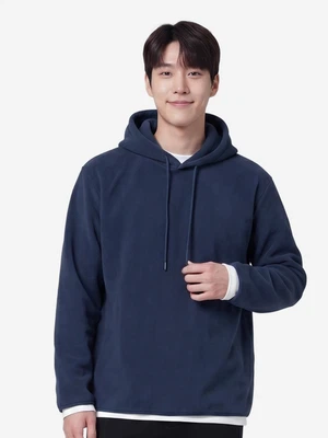 플리스 후드 티 XL 네이비