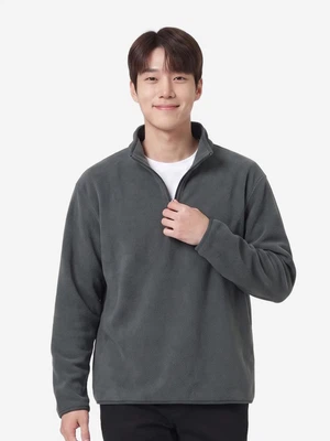 반집업 플리스 L 다크그레이
