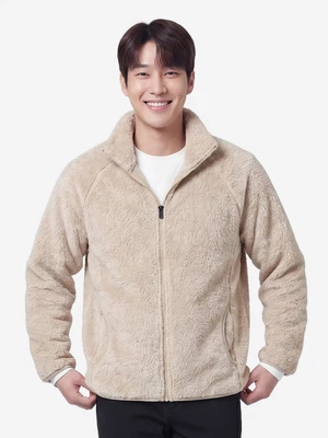 플러피 긴팔 플리스 집업 M 베이지
