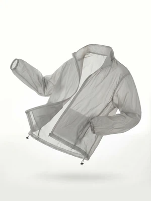 나일론 경량 집업 바람막이 2XL 라이트그레이