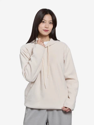 플리스 후드 티 M 아이보리