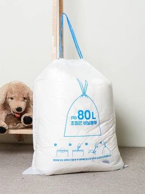 조임끈 비닐봉투 80 L 30매입