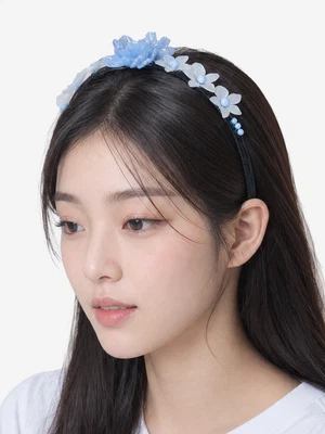 한복 꽃 머리띠