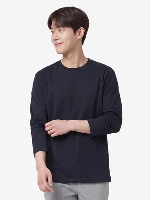 베이직 긴팔 티셔츠 L 블랙