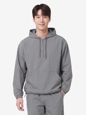 나일론 후드 아노락 XL 그레이