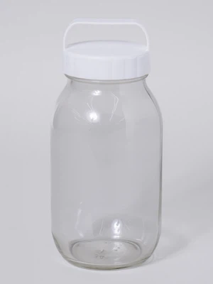 일본제 핸들 유리 저장 병 900 ml
