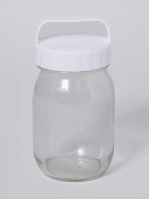 일본제 핸들 유리 저장 병 450 ml