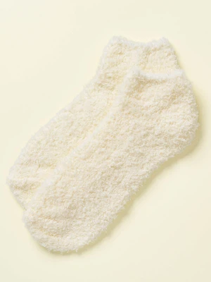 여성 단색 단목 수면 양말 화이트
