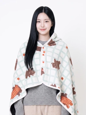가을이왔어요 양면 망토 담요 130 X 80 cm